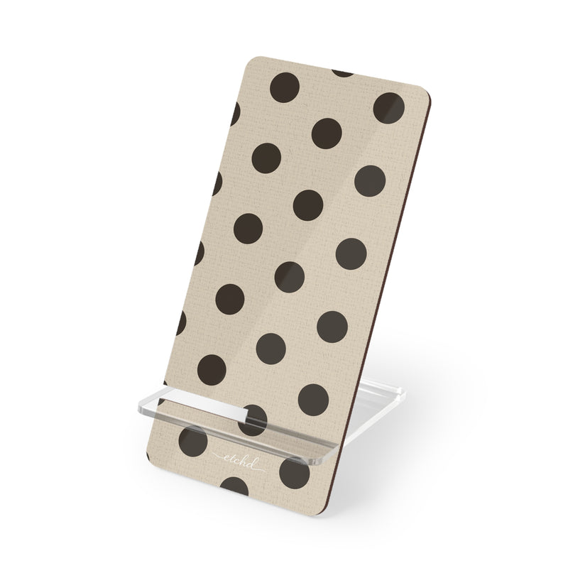 Brown Polka Dot Handyständer-zoom-