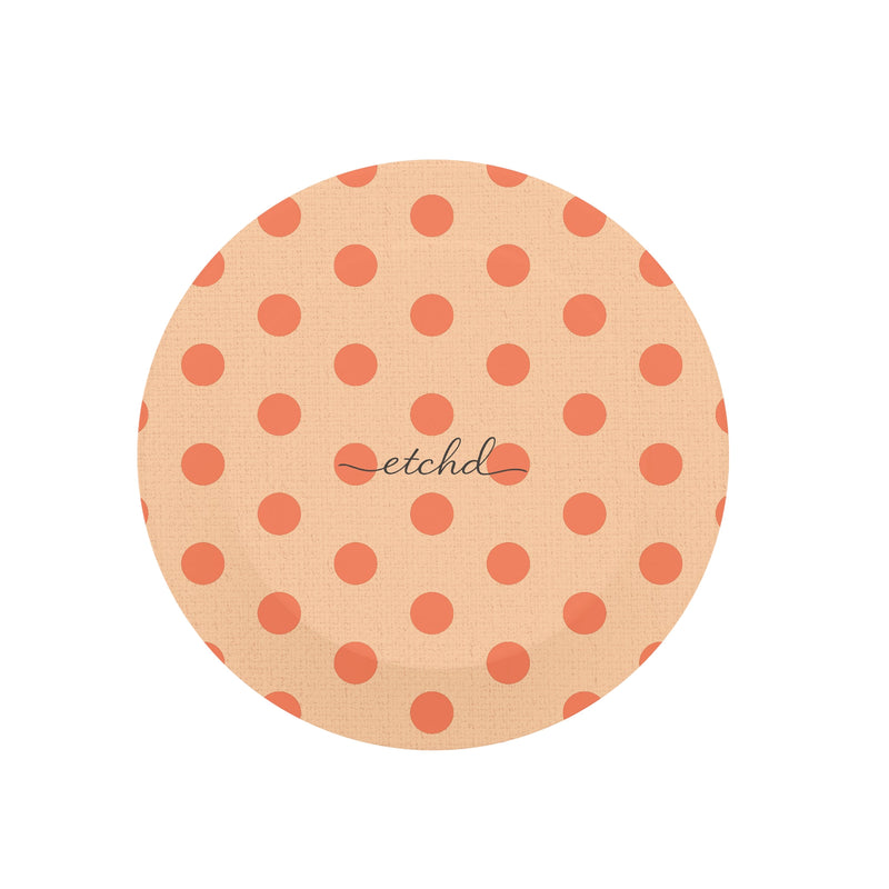 Coral And Peach Polka Dot Phone Grip And Stand-zoom-