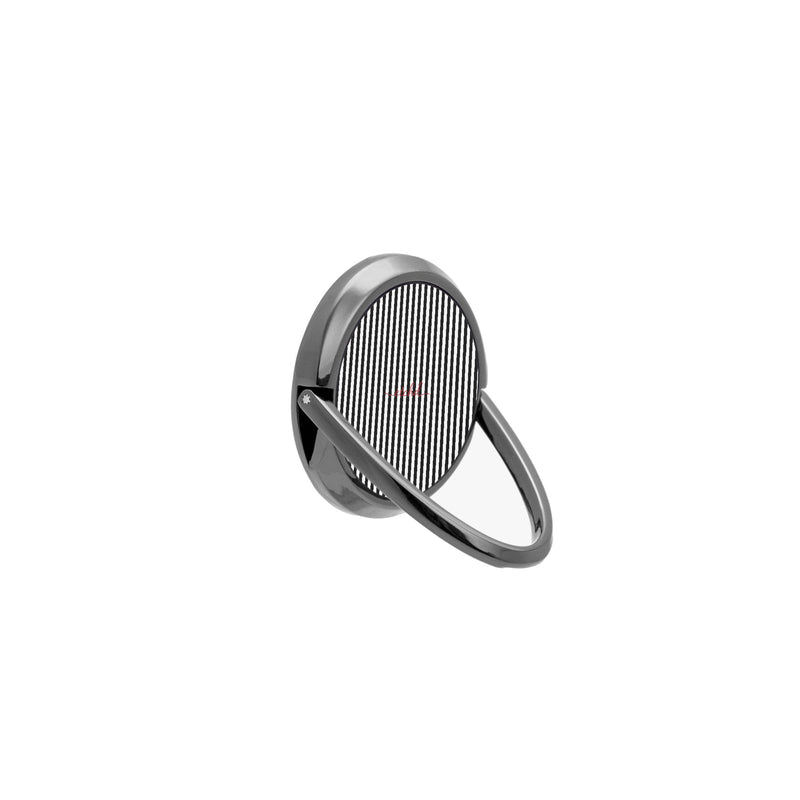 Black & White Striped Phone Ring Holder-zoom-