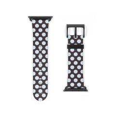 Blue & Plum Polka Dot Smartwatch Strap by etchd, view 9