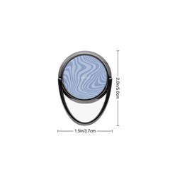 Blue Curved Lines Phone Ring Holder by etchd, view 3