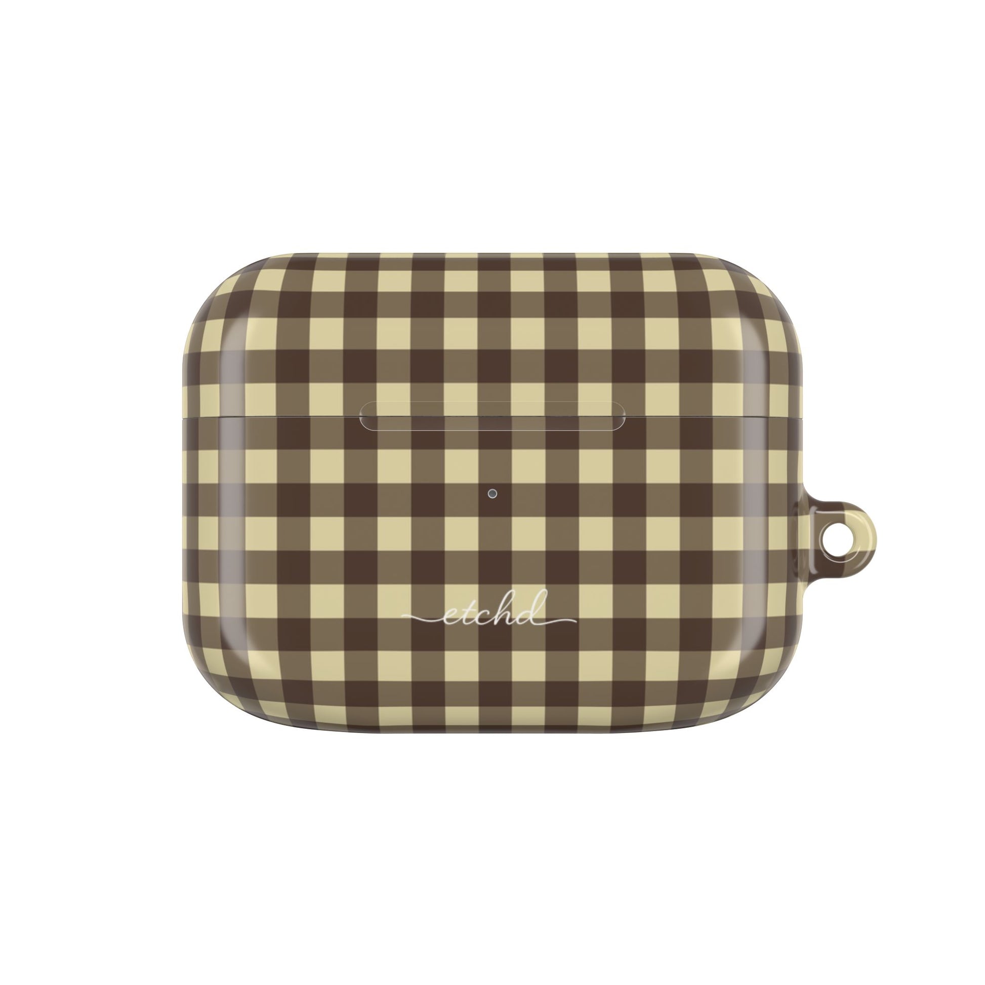 Butter & Brown Gingham AirPod Case by etchd