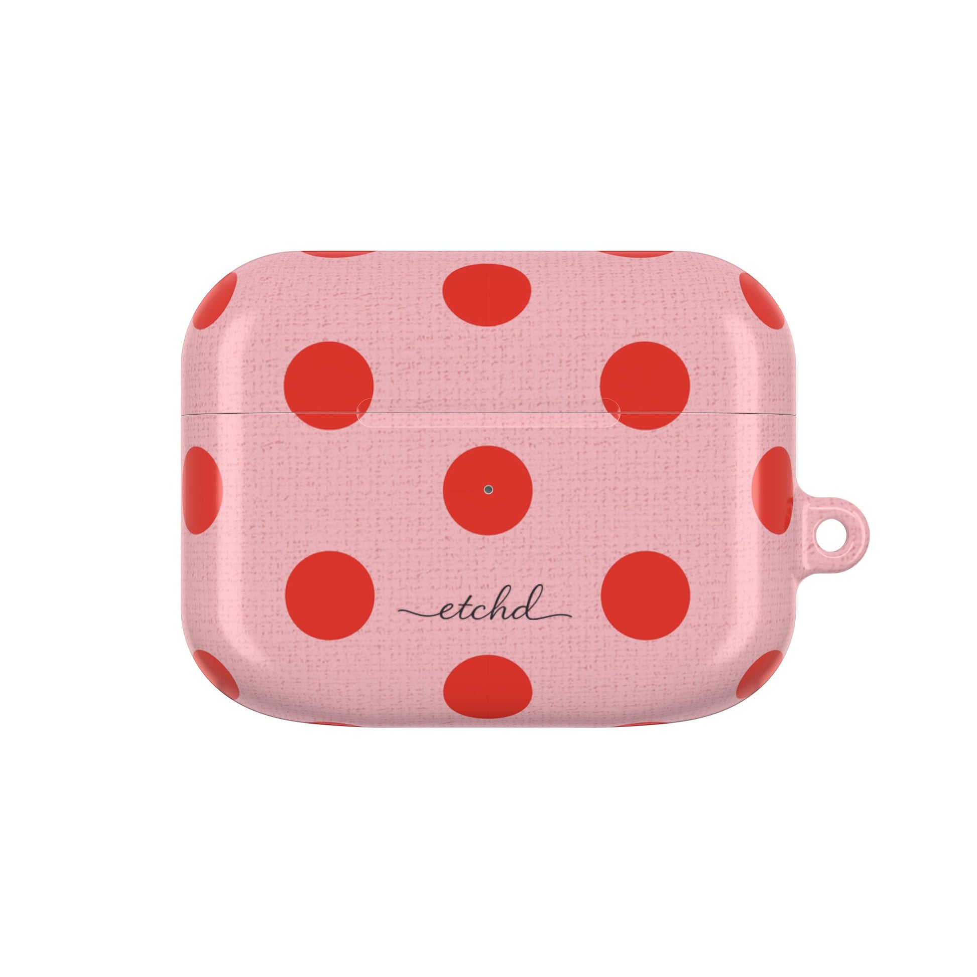 Poppy & Blush Polka Dot AirPod Case by etchd