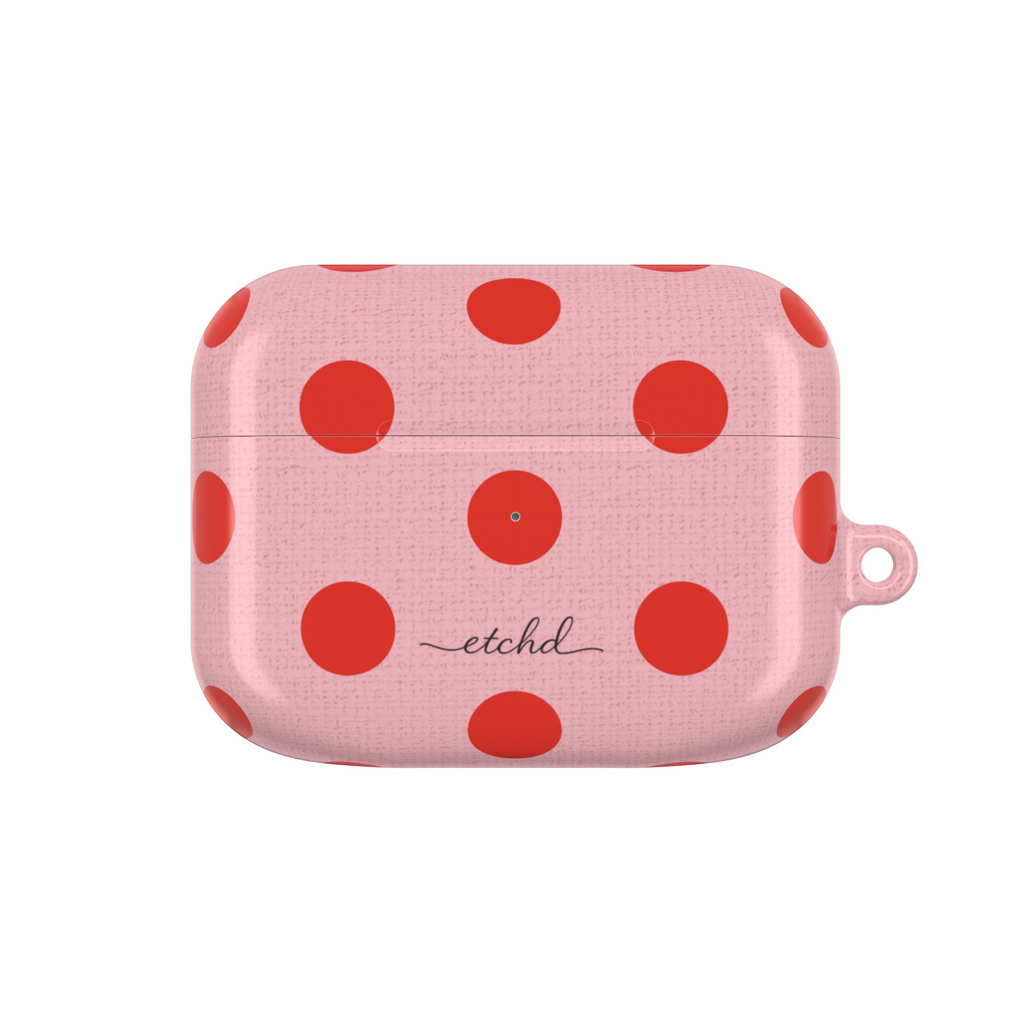 Poppy & Blush Polka Dot AirPod Case by etchd