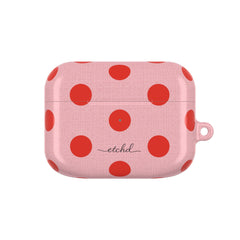 Poppy & Blush Polka Dot AirPod Case by etchd