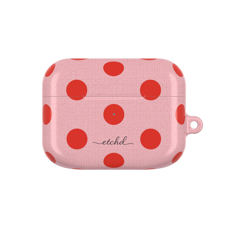 Poppy & Blush Polka Dot AirPod Case by etchd