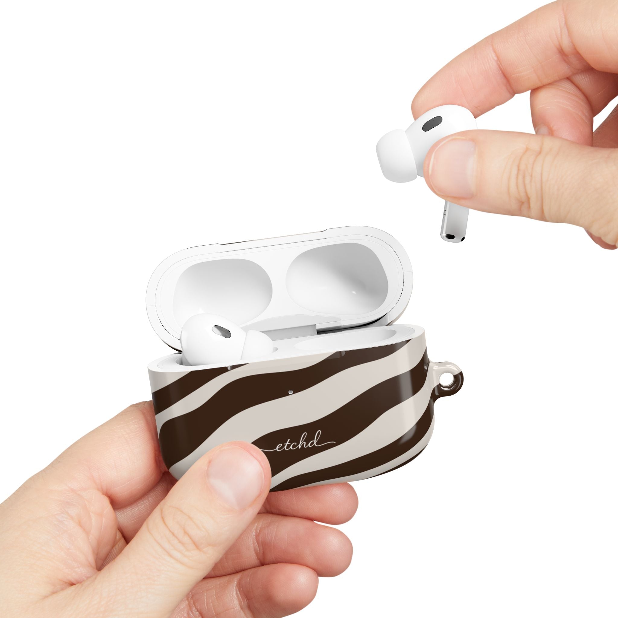 Brown Zebra AirPod Case by etchd, view 11