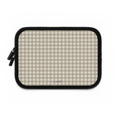 Neutral Gingham Laptop Sleeve by etchd, view 2