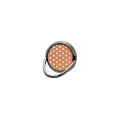 Cream & Terracotta Polka Dot Phone Ring Holder by etchd