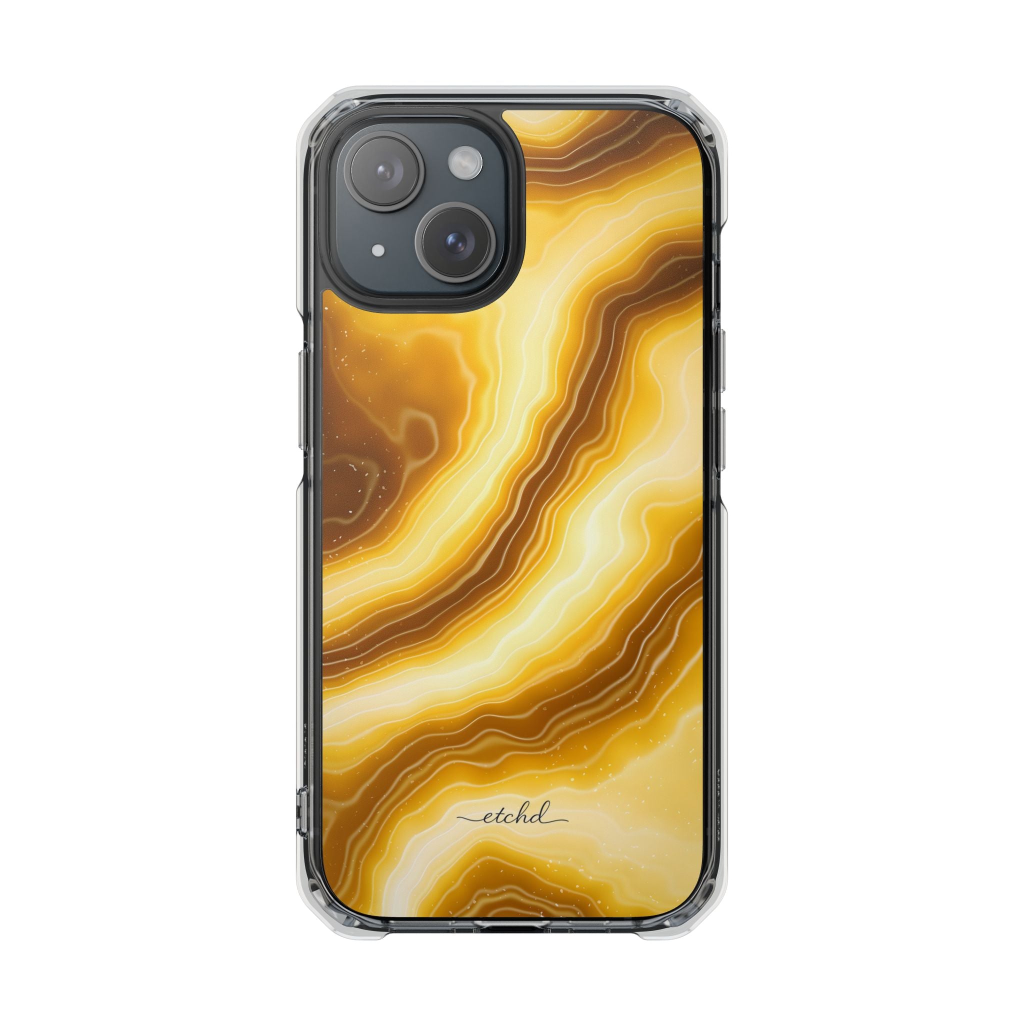 Citrine Clear Magnetic Phone Case by etchd, view 2