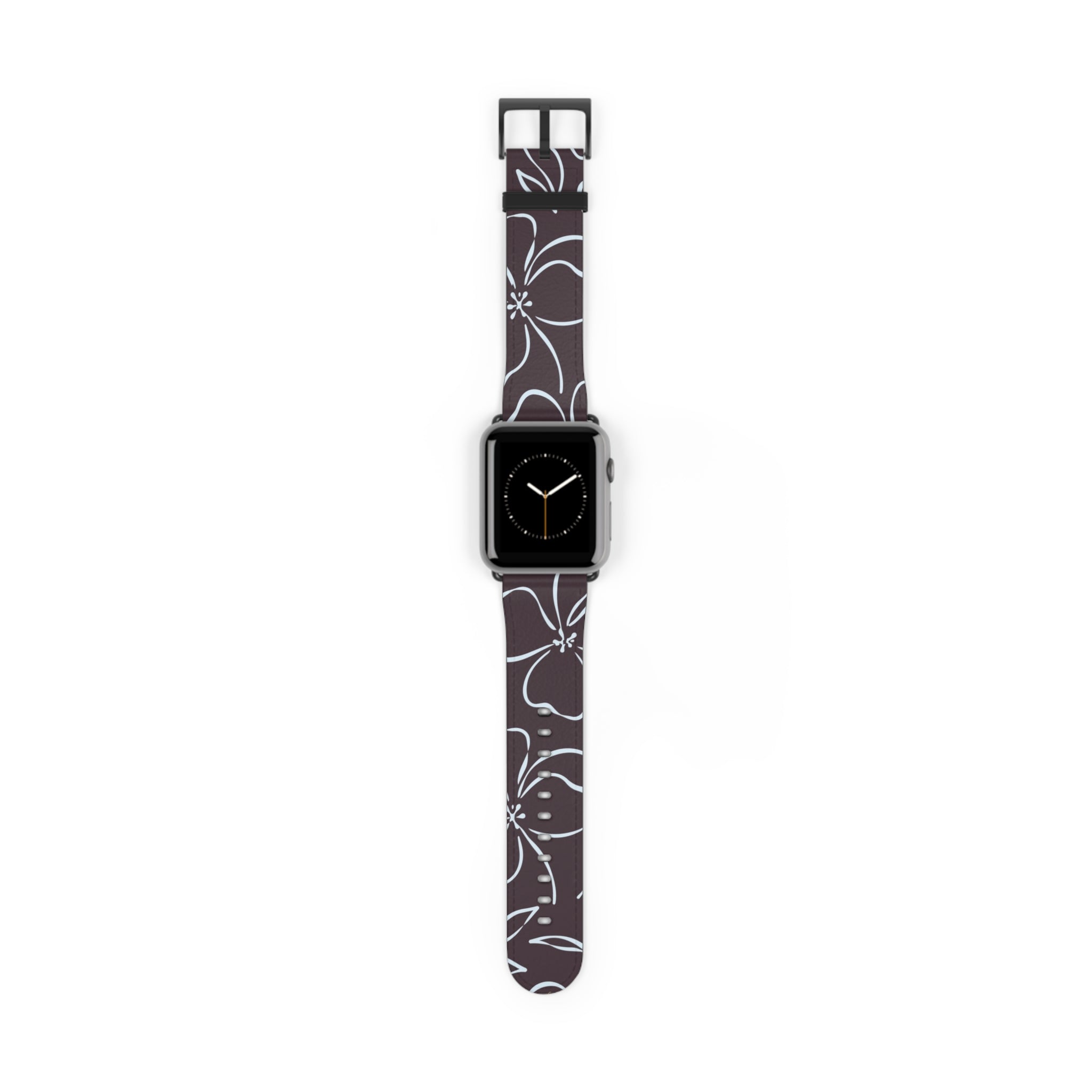 Plum & Blue Floral Cinturino per smartwatch di etchd, vista 2