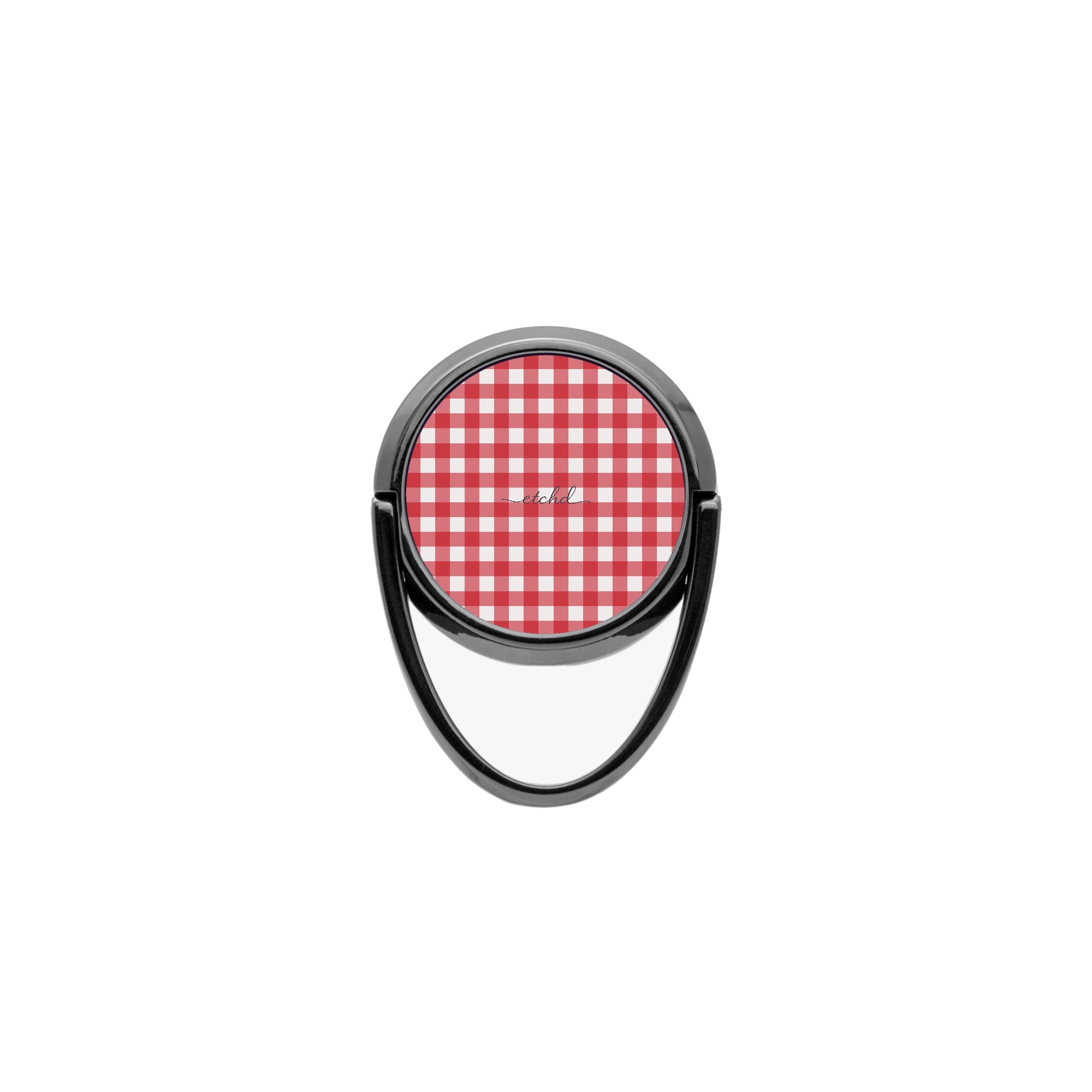 Classic Red & White Gingham Phone Ring Holder by etchd, view 4