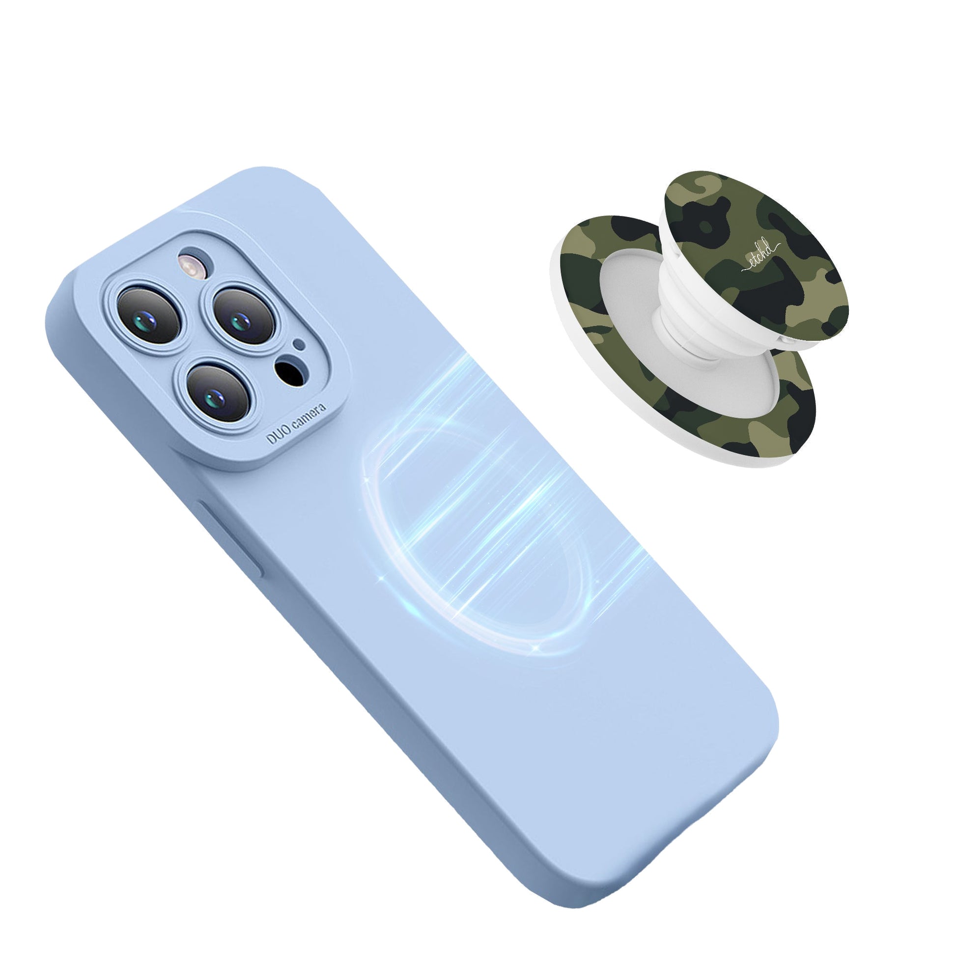 Green Camo Phone Grip And Stand by etchd, view 8