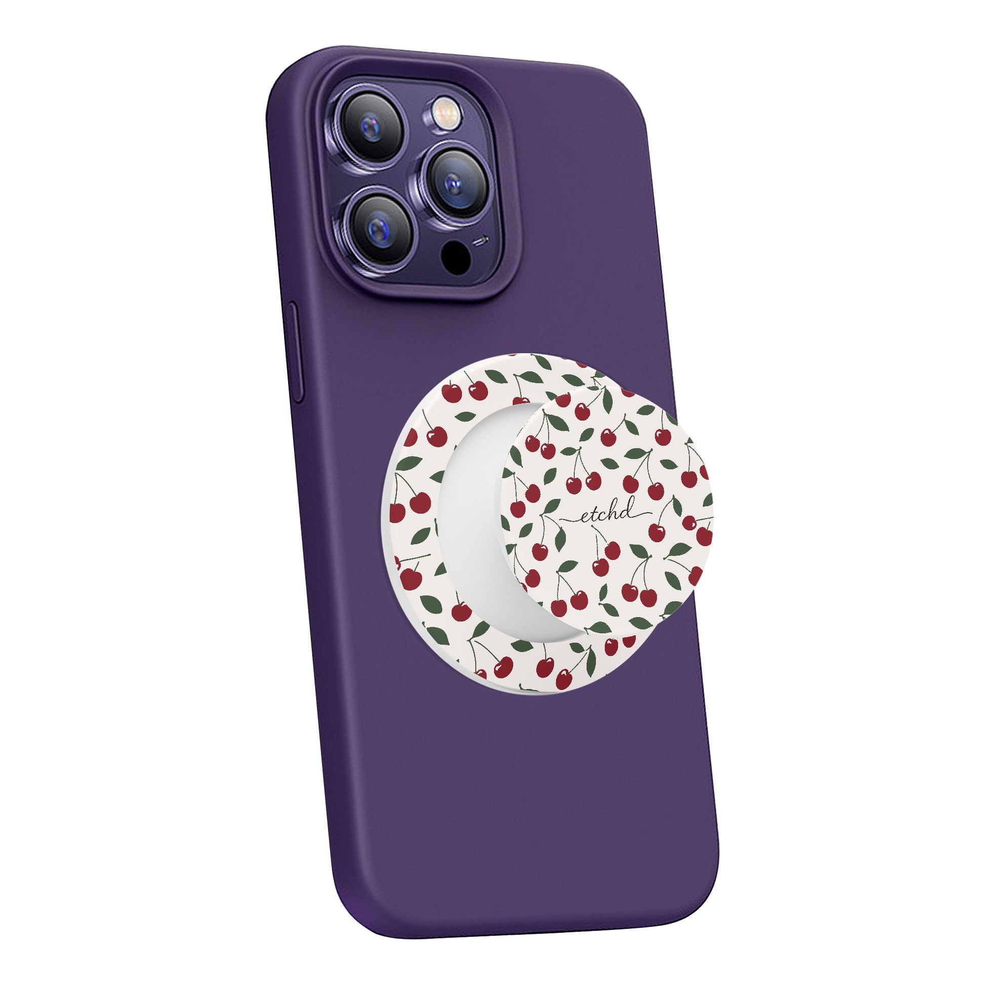 Cherry Phone Grip And Stand by etchd, view 7