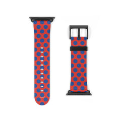 Cobalt & Poppy Polka Dot Smartwatch Strap by etchd, view 9
