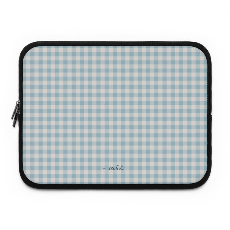 Cornflower Gingham Laptop Sleeve-zoom-