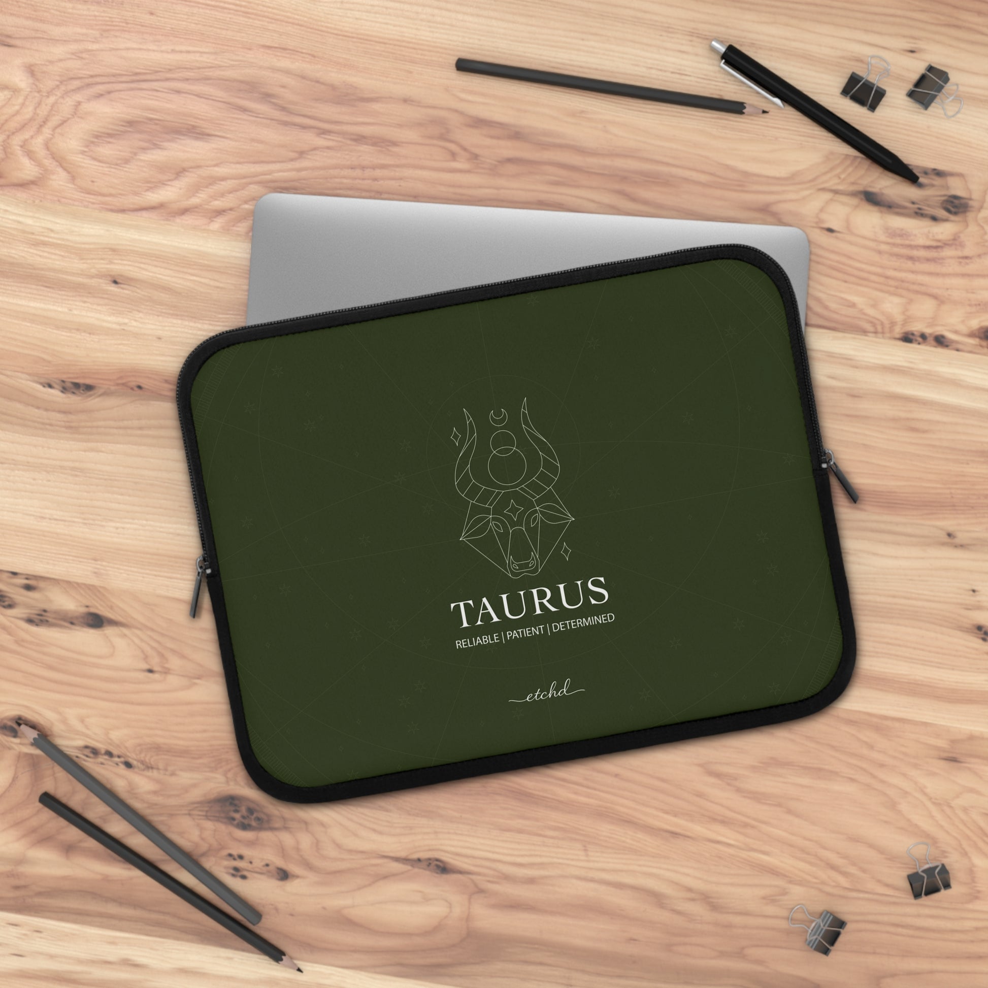 Taurus Laptop Sleeve by etchd, view 5
