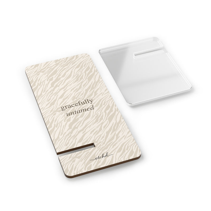 Beige Zebra Support de téléphone-zoom-