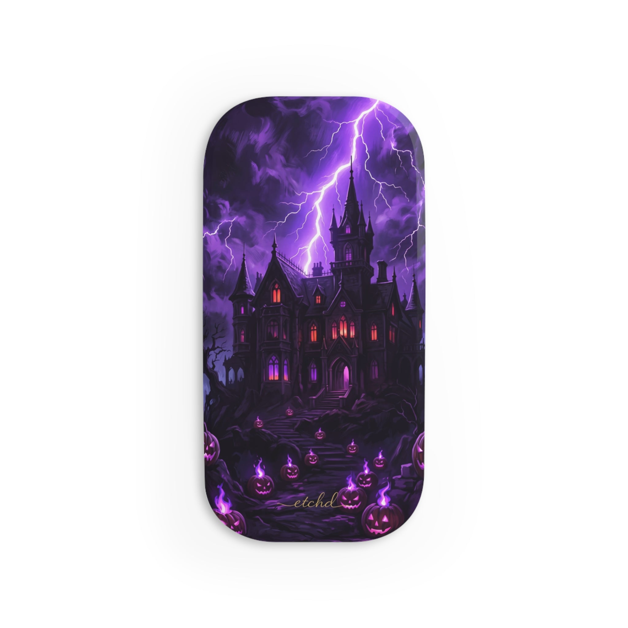 Violet Haunt Click-On Phone Grip by etchd, view 2