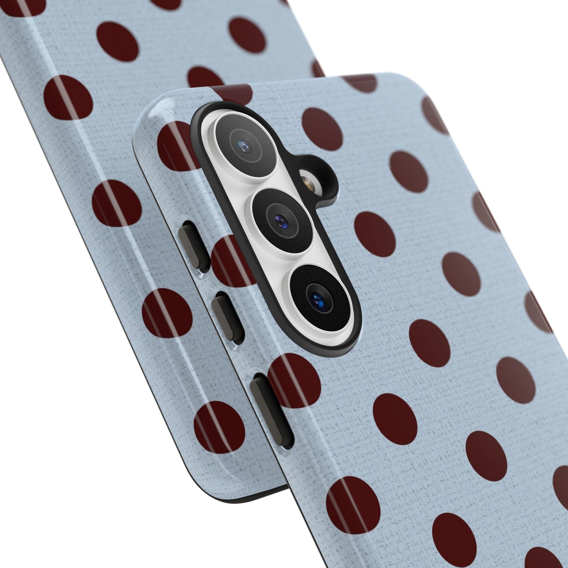 Blue & Cherry Polka Dot Phone Case by etchd, view 72