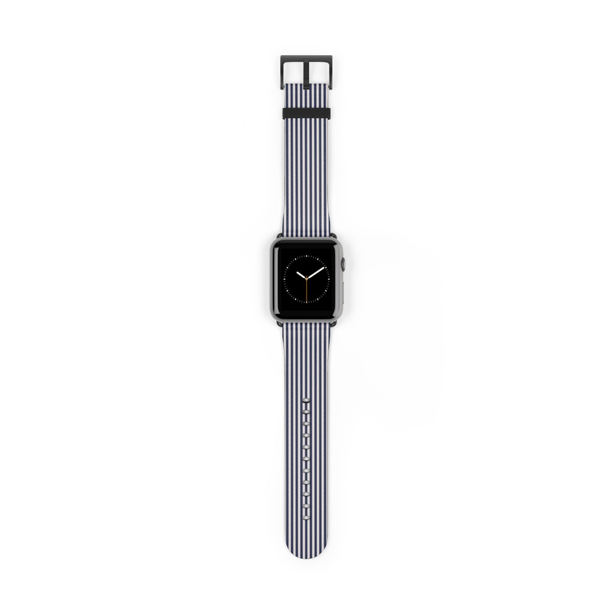 Navy & Cream Striped Correa para smartwatch de etchd, vista 2