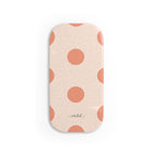 Coral & Cream Polka Dot Click-On Phone Grip