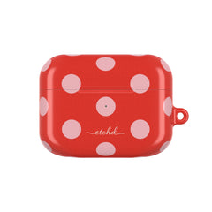 Blush & Poppy Polka Dot AirPod Case by etchd
