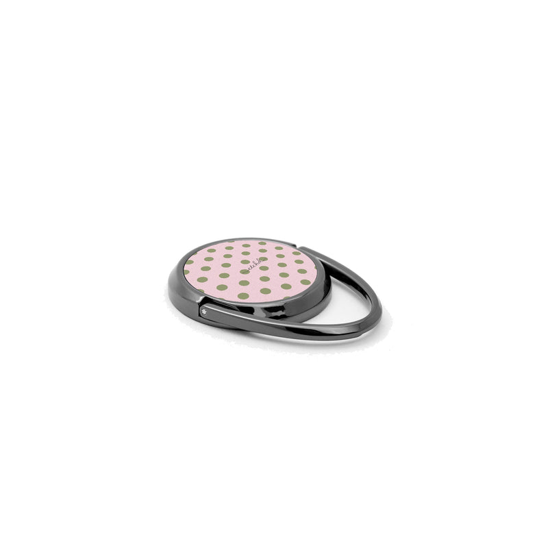 Green And Pink Polka Dot Phone Ring Holder-zoom-