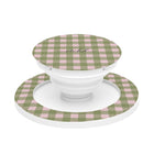 Green & Pink Gingham Anello e supporto per telefono