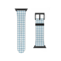 Cornflower & White Gingham Smartwatch Strap by etchd, view 9