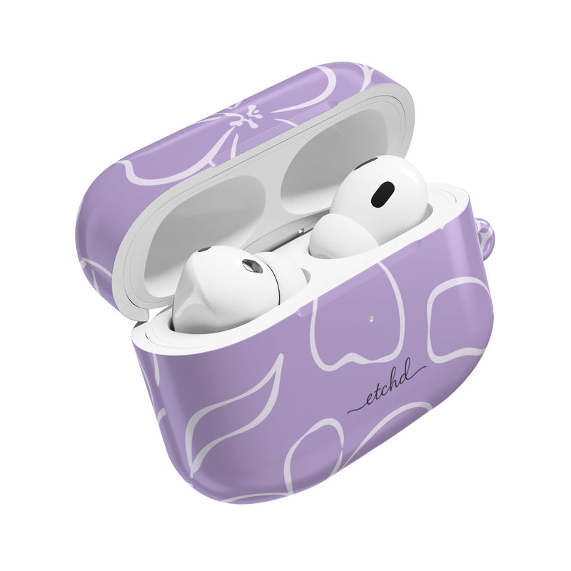 Lilac & Cream Floral AirPod Case by etchd, view 9