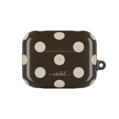 Cream & Brown Polka Dot AirPod Case by etchd