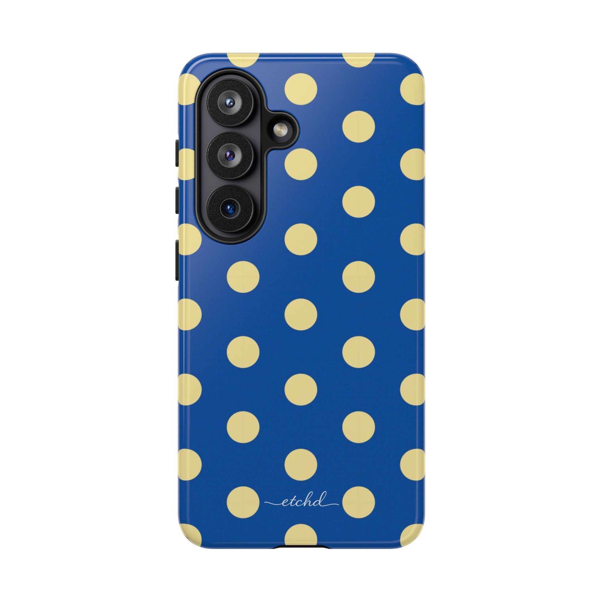 Butter And Cobalt Polka Dot Phone Case by etchd, view 46