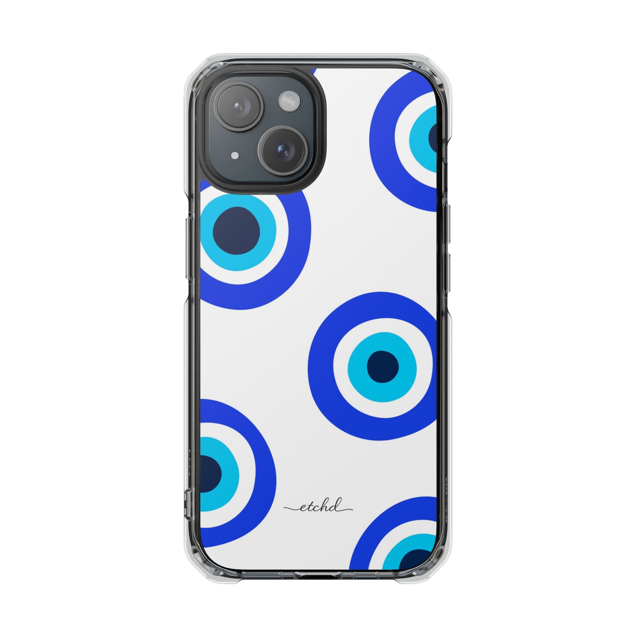 Abstract Evil Eye Clear Magnetic Phone Case by etchd, view 2