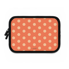 Peach & Coral Polka Dot Custodia per laptop di etchd, vista 2