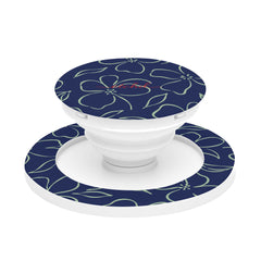Navy & Sage Floral Anello e supporto per telefono di etchd