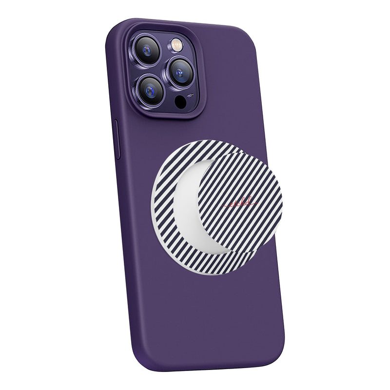 Navy And White Striped Diagonal Handy-Halterung und Ständer-zoom-