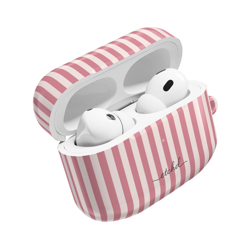Blush & Cream Striped AirPod Case by etchd, view 9