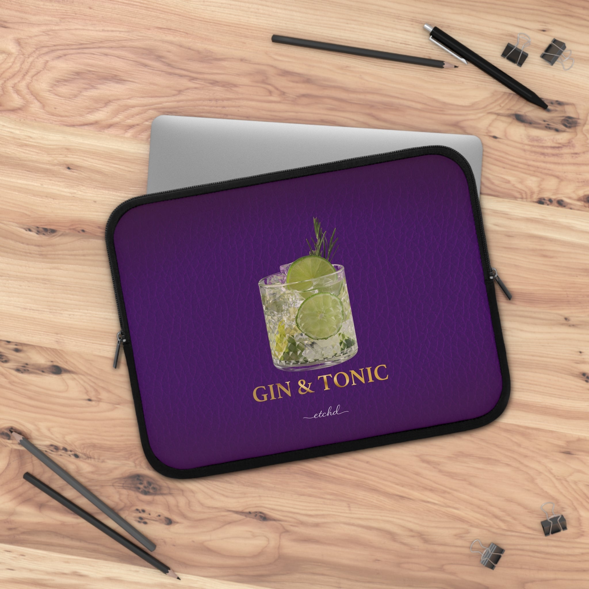 Gin & Tonic Laptop Sleeve by etchd, view 5
