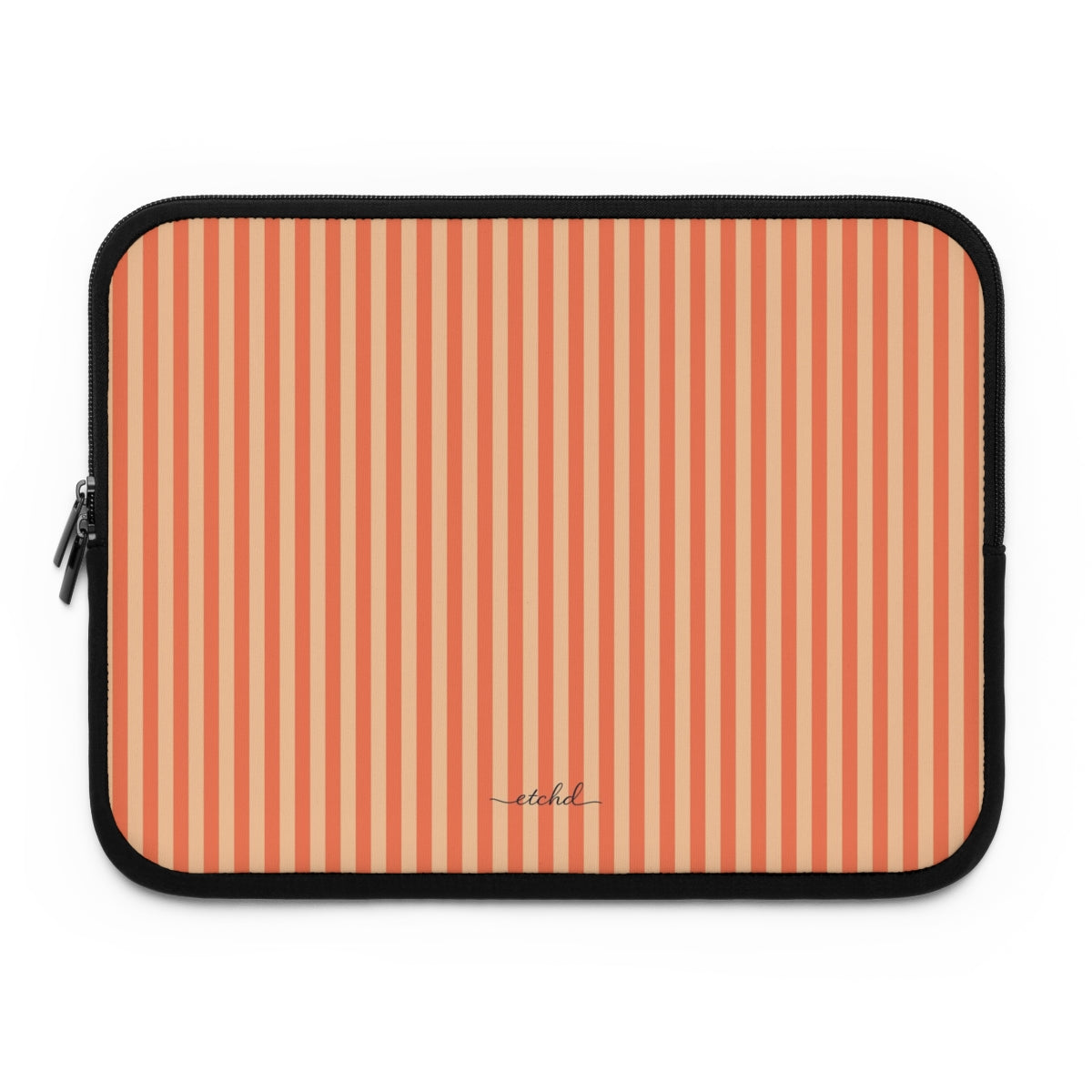 Coral & Peach Striped Custodia per laptop di etchd