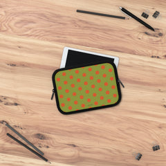 Persimmon And Wasabi Polka Dot Laptop Sleeve by etchd, view 14