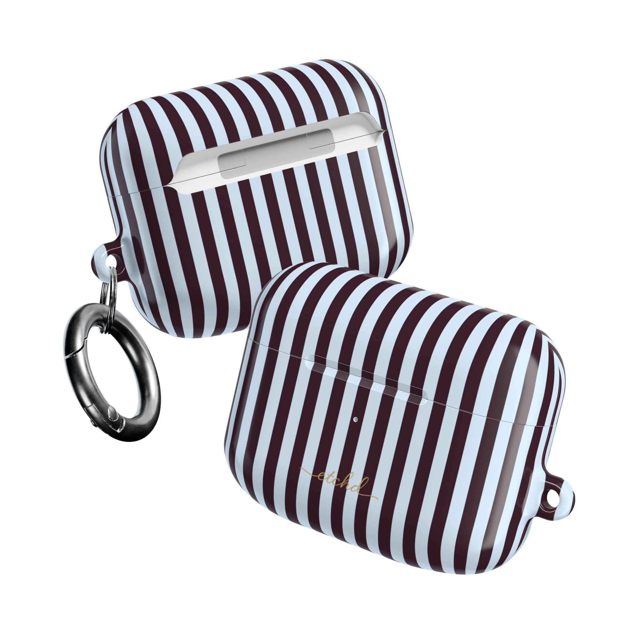 Plum & Blue Striped AirPod Case by etchd, view 10
