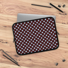 Cherry & Blue Polka Dot Laptop Sleeve by etchd, view 5