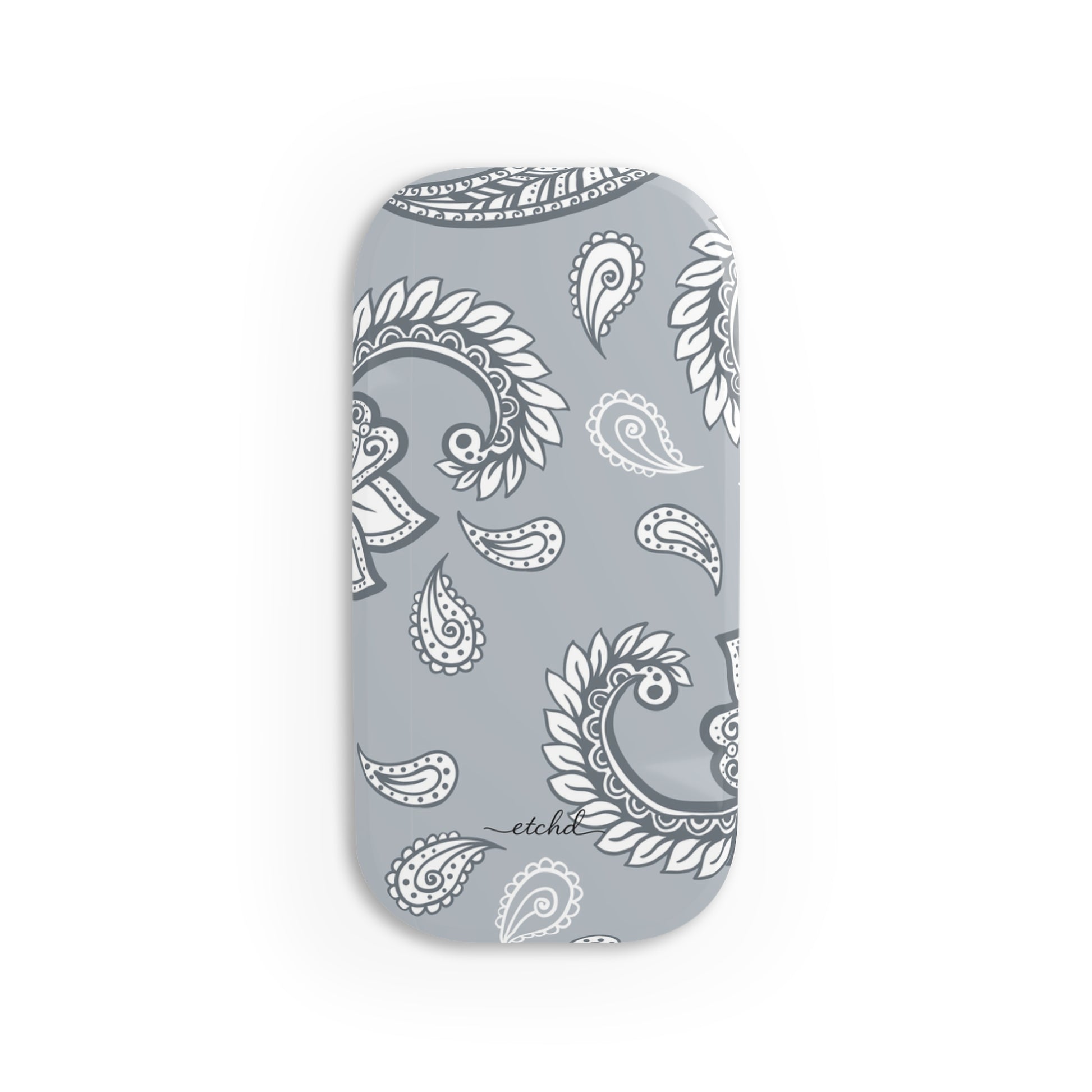 Dusty Blue Paisley Click-On Phone Grip by etchd