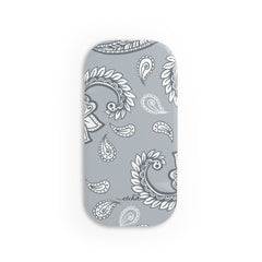 Dusty Blue Paisley Click-On Phone Grip by etchd