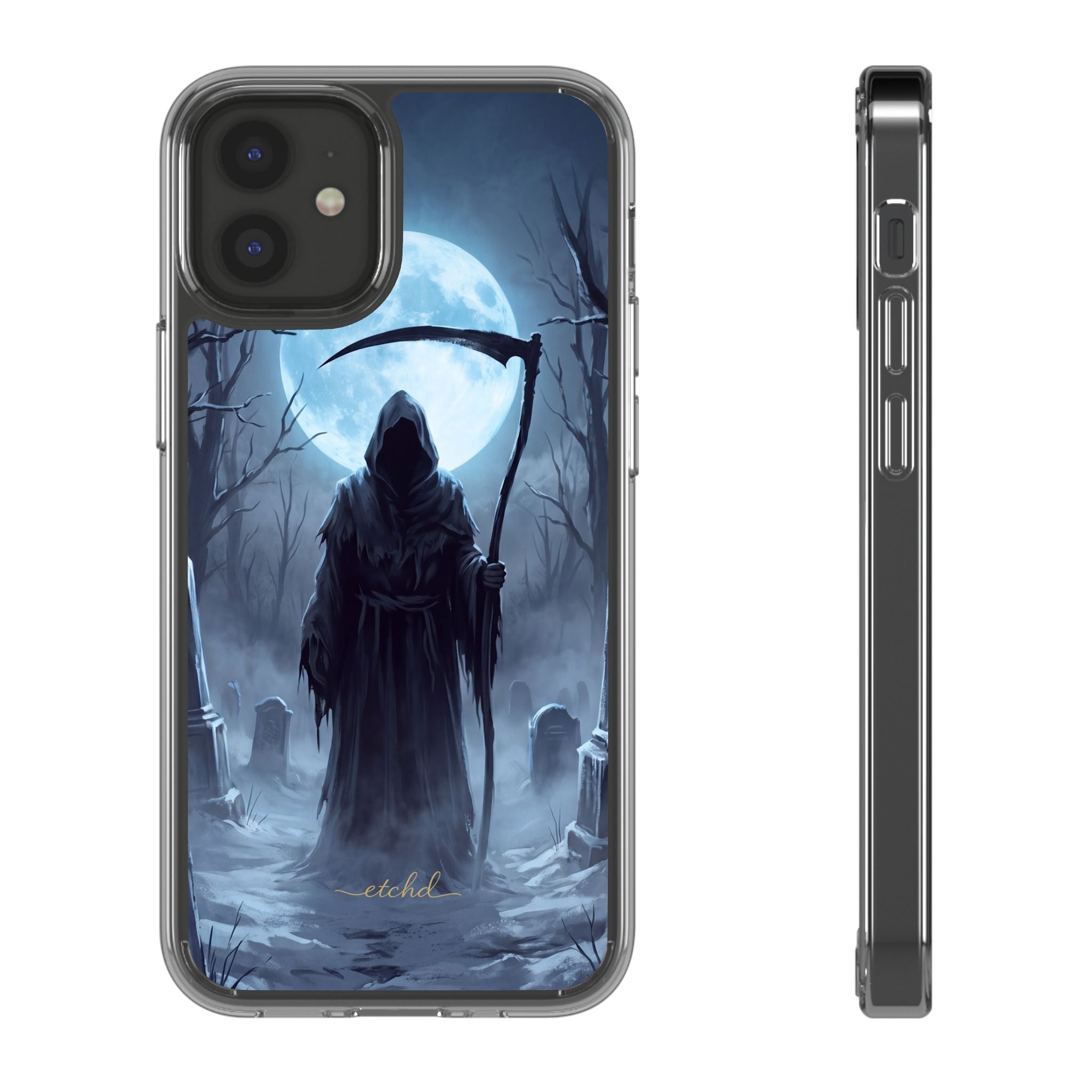 The Reaper Clear Phone Case by etchd