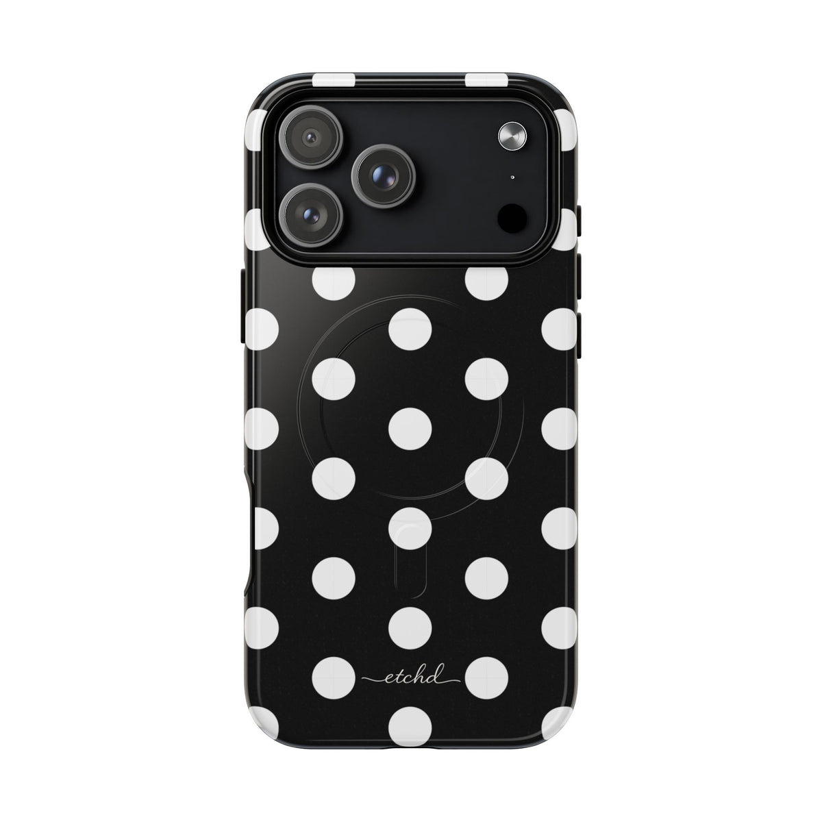 White & Black Polka Dot Magnetic Phone Case by etchd, view 31