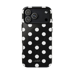 White & Black Polka Dot Magnetic Phone Case by etchd, view 31