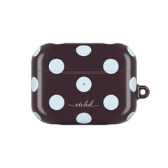 Blue & Plum Polka Dot AirPod Case by etchd
