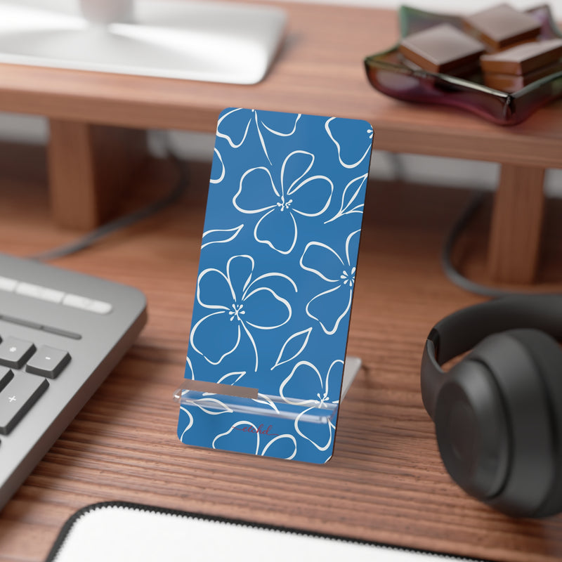 Cerulean & White Floral Phone Stand by etchd, view 3